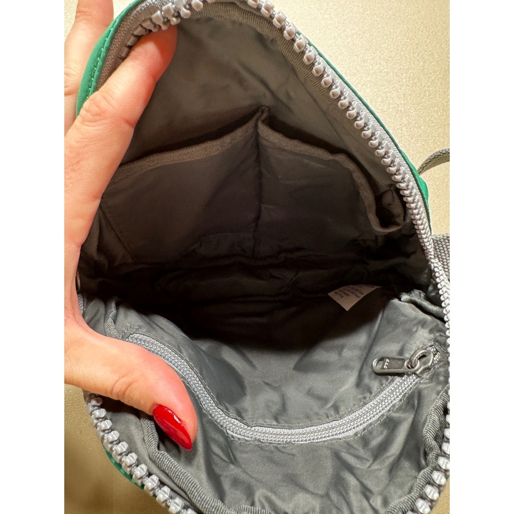 ORI London Bag Company Green Round Nylon Crossbody Bag Circular Quilted Small - Picture 9 of 9